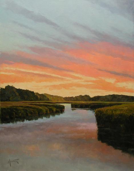 Cape Cod Sunset, oil on stretched Belgian linen, 24 x 18 inches, $3,800 