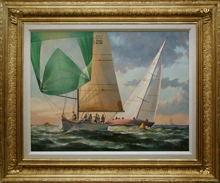 Downwind at the Turn, oil on stretched Belgian linen, 18 x 24 inches, $4,800 