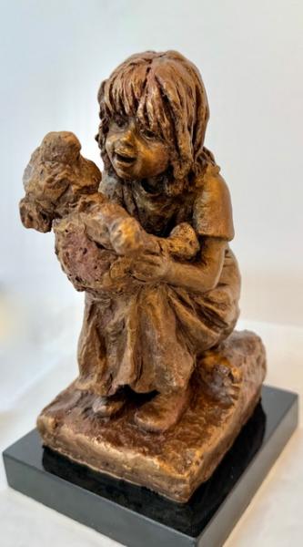 Teddy Bear Stories, Cold Cast Bronze, 6 7/8 x 3 1/2 x 4 inches, $1,490 