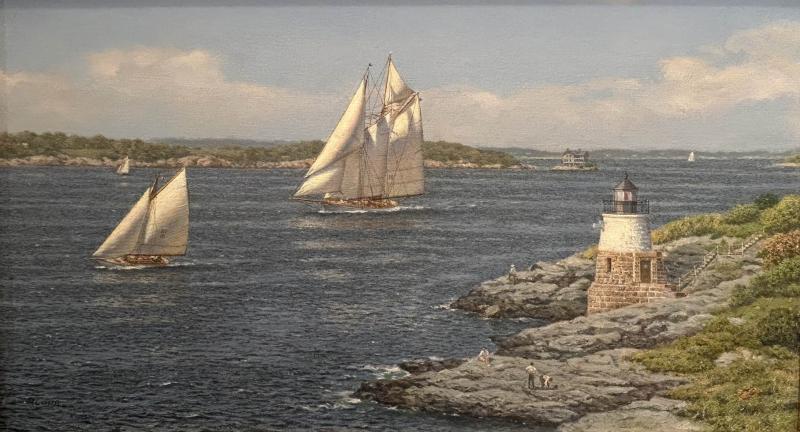 Castle Hill Light, RI, oil on linen, 16 x 26 inches, $7,000 