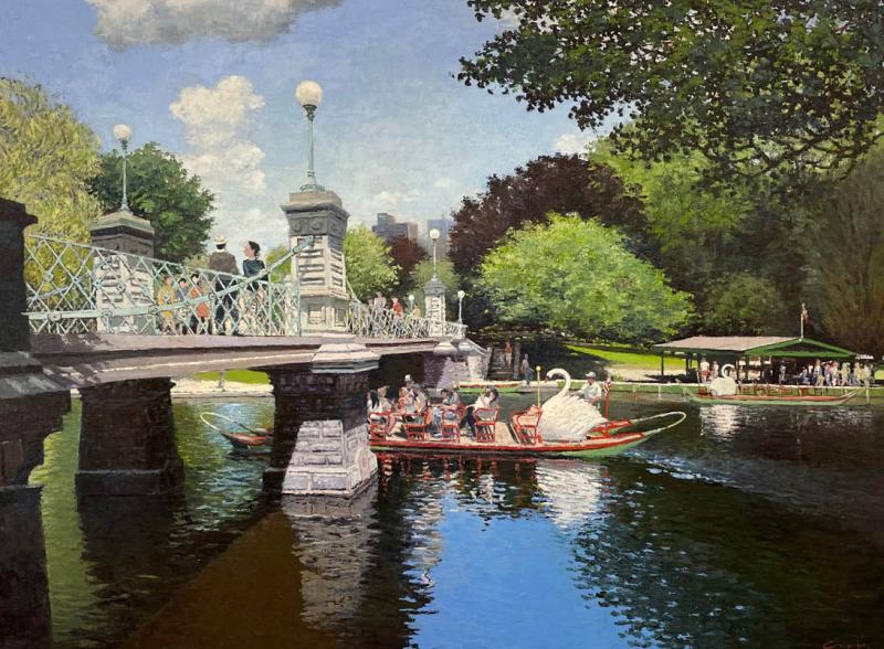 Boston Public Garden, oil on linen, 30 x 40 inches, $5,000 