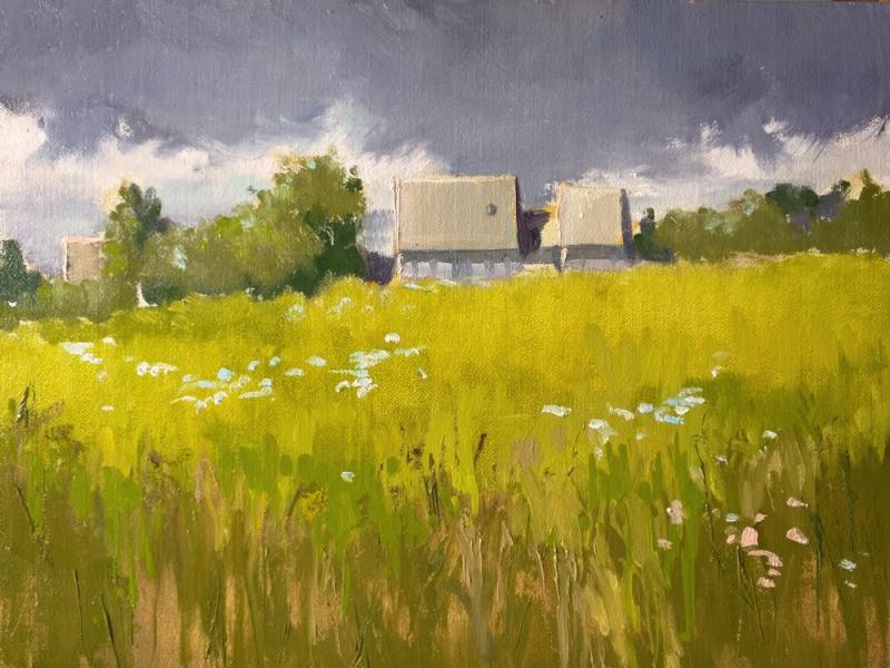 Fox Ridge Meadow, oil on canvas panel, 9 x 12 inches, $1,200 