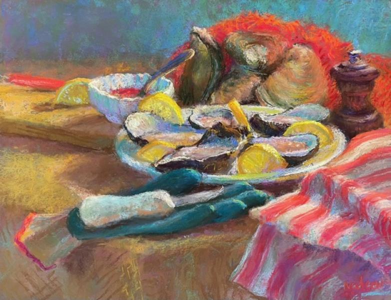 Wild Shucked, pastel, 14 x 18 inches, $2,000 