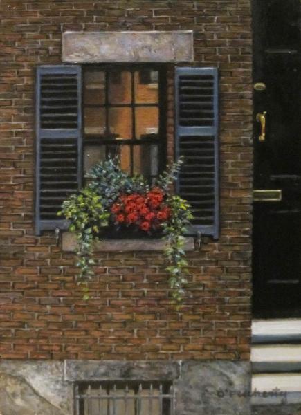 Afternoon Reflection, oil on panel, 7 x 5 inches, $1,200 