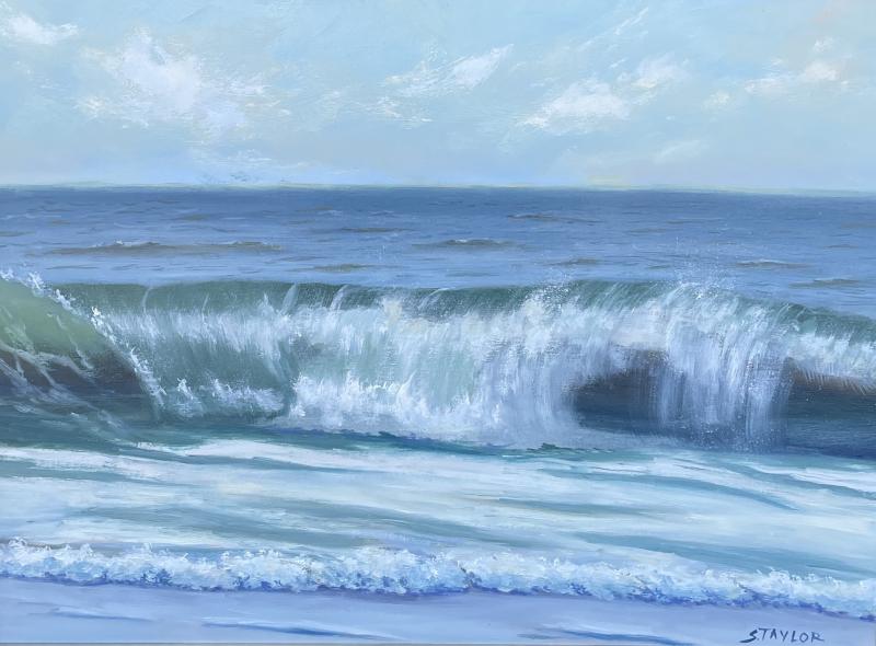 Rolling Surf, oil on canvas, 18 x 24 inches, $1,500 