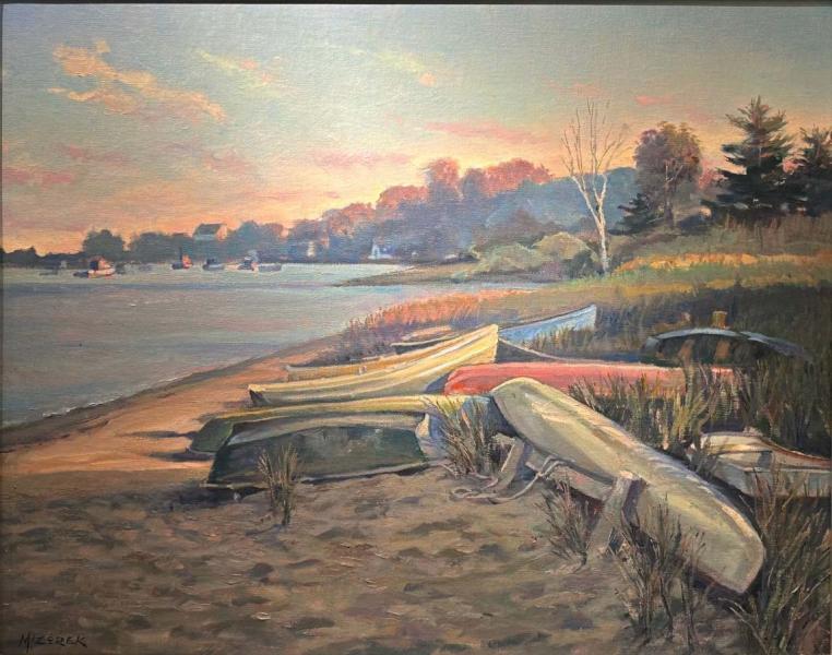 Beached Boats, oil on panel, 16 x 20 inches, $3,600 