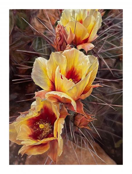 Prickly Pear, oil on board, 9 x 6.5 inches, $2,000 